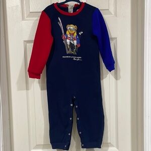 Polo bear by Ralph Lauren Kids' Red and Blue One Piece coverall